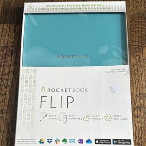 Rocketbook Flip Reusable Smart Notepad - Blue